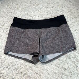 Lululemon Run Times Short II *4" Heather Lux Multi Black / Black
